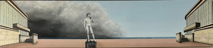 Pintura intitulada "Michelangelo’s Coas…" por Robert Van Den Herik, Obras de arte originais, Óleo