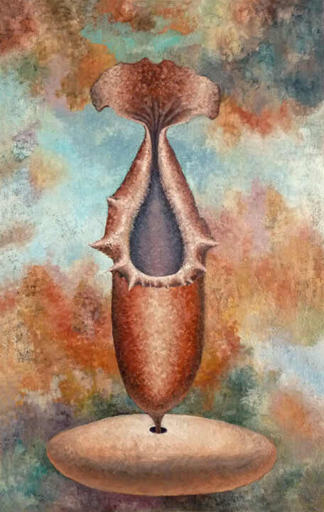 Painting titled "pitcher plant" by Robert Winslow, Original Artwork, Oil