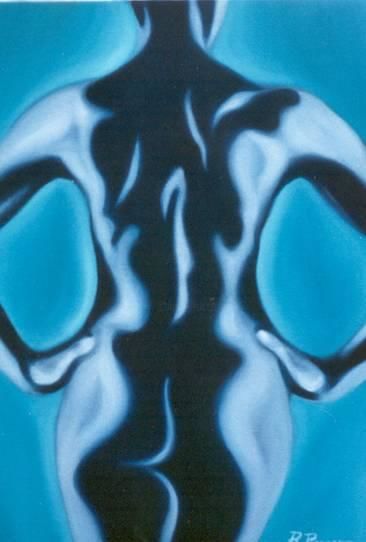 Картина под названием "lunar glares - rifl…" - Pesce Roberta, Подлинное произведение искусства, Масло