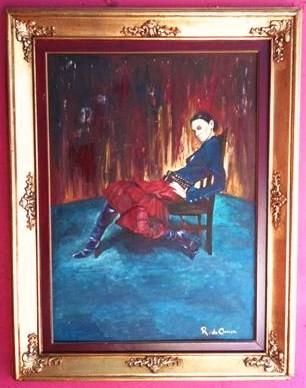 Painting titled "esmeralda" by Robert De Coninck, Original Artwork, Oil