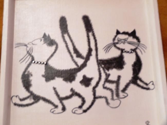 Peinture intitulée "Chats boudeurs" par Clémence Azagury, Œuvre d'art originale