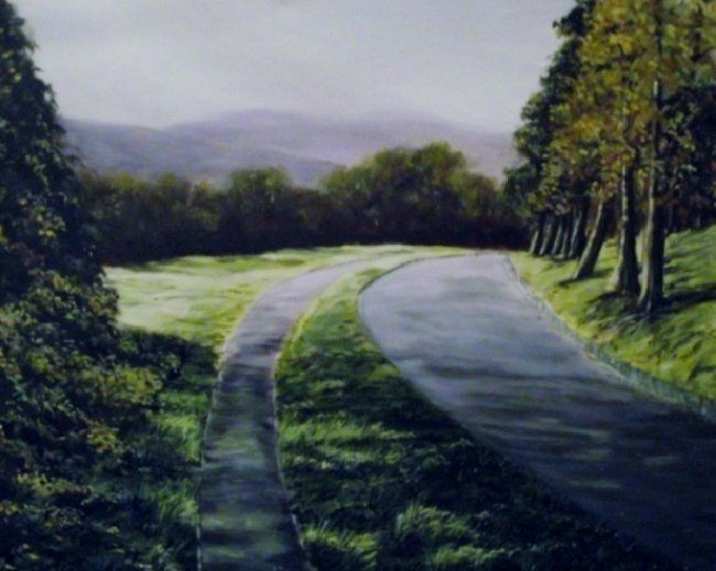 The old Glencairn road Belfast Painting by Robert Gary Chestnutt