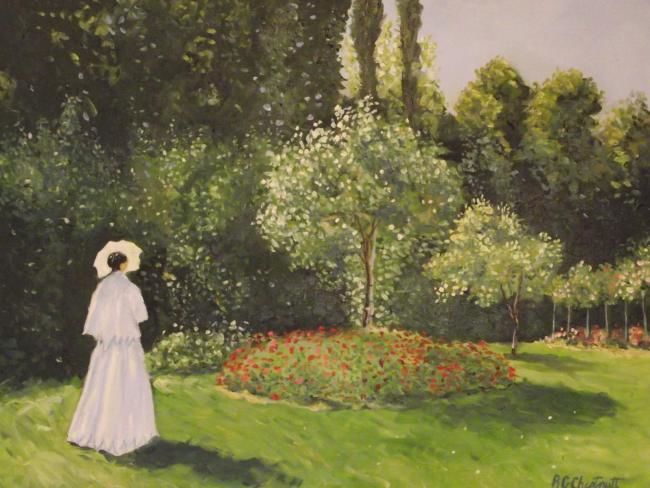 绘画 标题为“My Monet” 由Robert Gary Chestnutt, 原创艺术品, 油