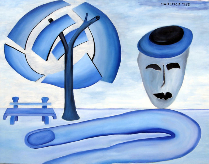 Painting titled "296 SOLITUDE" by Robert Marencic, Original Art, Oil
