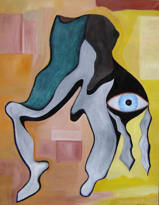Painting titled "359 LES CHOSES DE L…" by Robert Marencic, Original Art, Oil