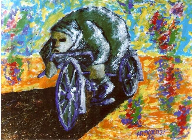 Pintura titulada "O Ciclonauta" por Roberto Armorizzi, Obra de arte original