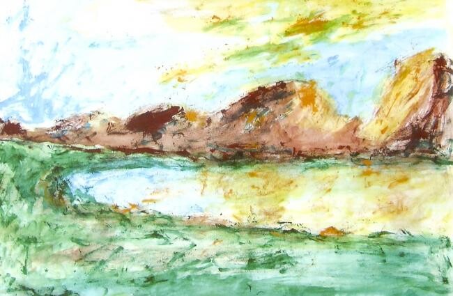 Pintura intitulada "O lago" por Roberto Armorizzi, Obras de arte originais