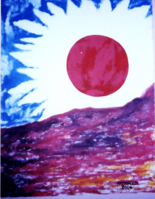 Painting titled "NASCER DO SOL" by Roberto Armorizzi, Original Artwork, Oil