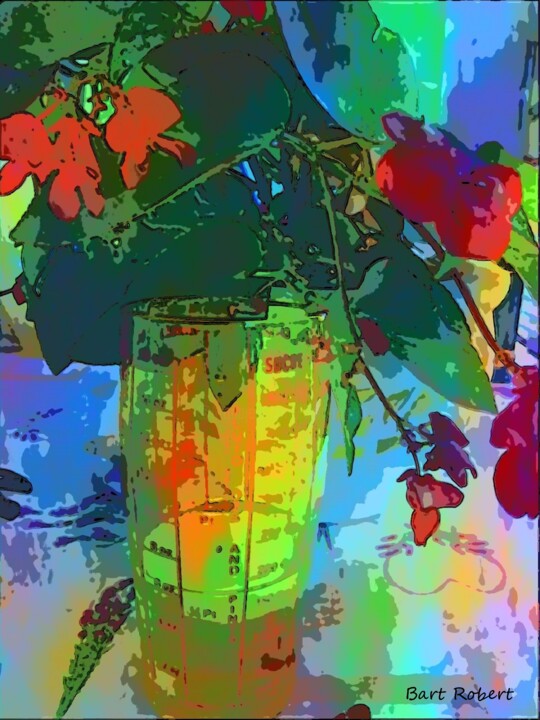 Digital Arts titled "Vaso giallo" by Roberto Bartoccini, Original Artwork, Digital Painting