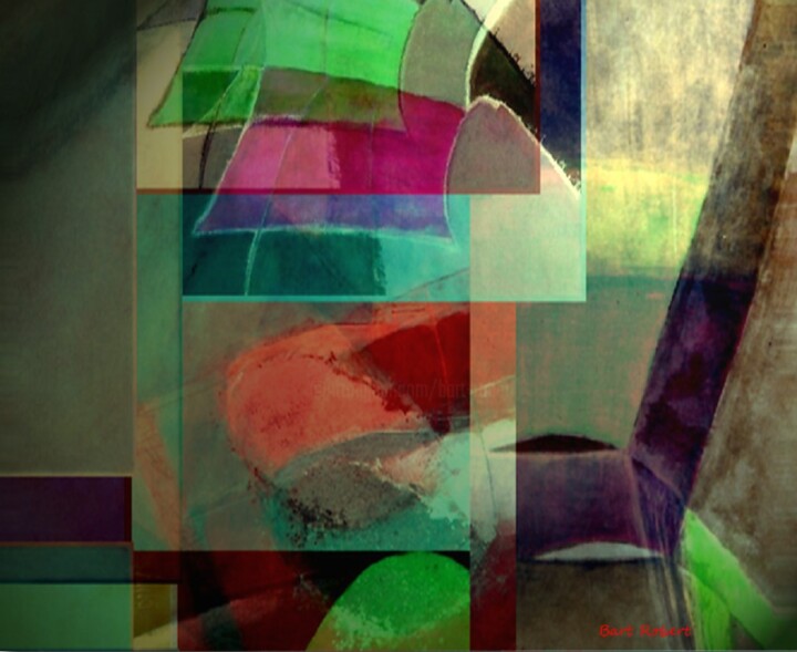 Arte digitale intitolato "Impronte verticali" da Roberto Bartoccini, Opera d'arte originale, Pittura digitale