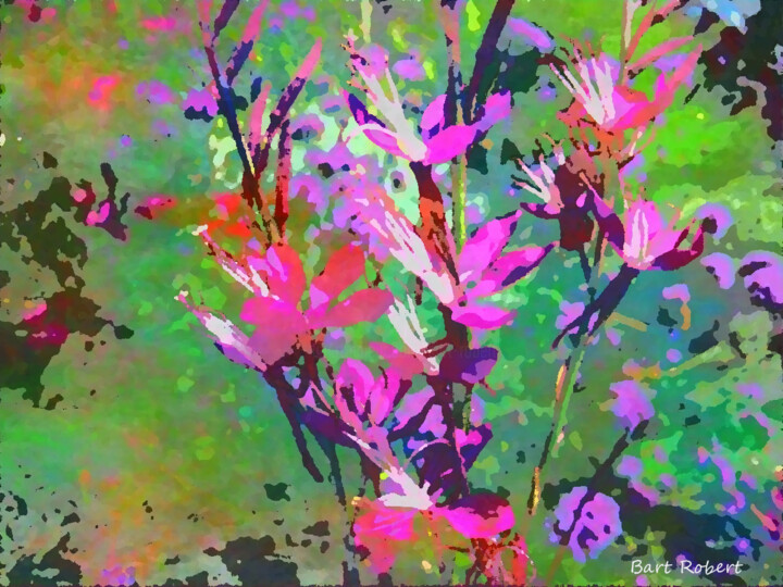 Arte digitale intitolato "Symphony of flowers" da Roberto Bartoccini, Opera d'arte originale, Pittura digitale