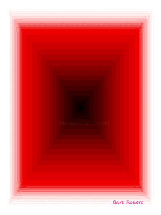 Цифровое искусство под названием "Red magnetic" - Roberto Bartoccini, Подлинное произведение искусства, Цифровая живопись