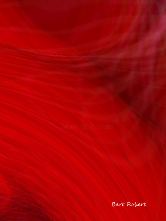 Arte digitale intitolato "Rosso velato" da Roberto Bartoccini, Opera d'arte originale, Pittura digitale