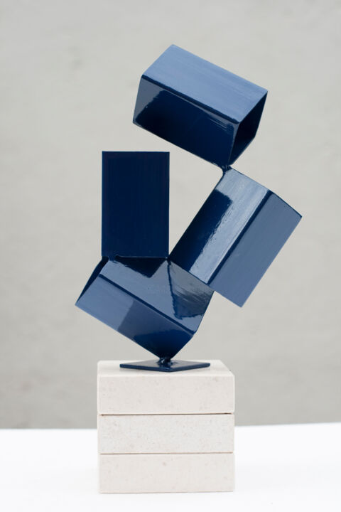 Escultura titulada "Cubic spaces 1" por Roberto Canduela, Obra de arte original, Metales