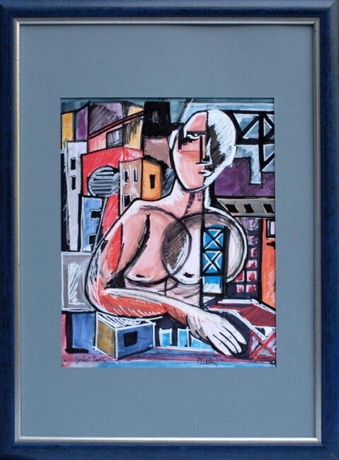 Painting titled "Urbanité" by Roberto Carlo Innocenti, Original Artwork