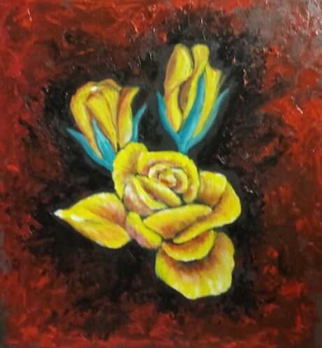 Painting titled "Rose al sole.jpg" by Roby, Original Artwork