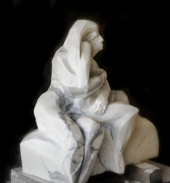 Sculpture titled "EMBRACE - SCULPTURE…" by Roberto Tagliazucchi, Original Artwork, Stone