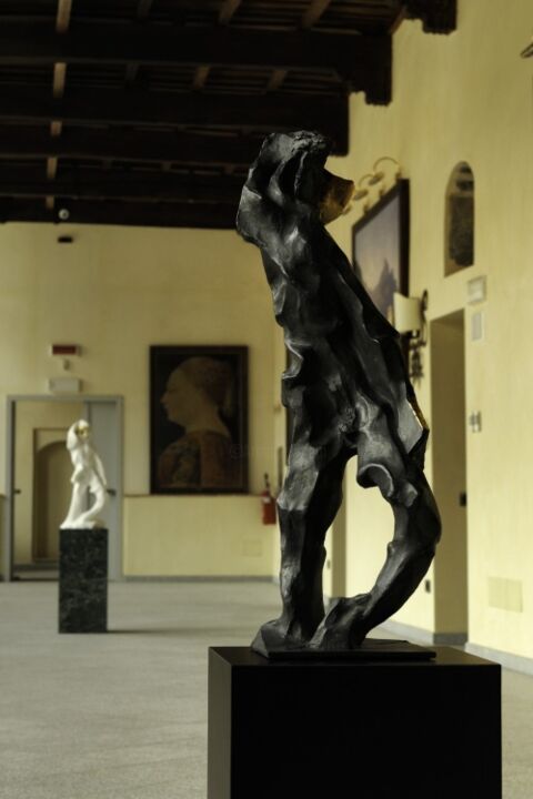 Sculpture titled "DAVIDE" by Roberto Tagliazucchi, Original Artwork, Bronze