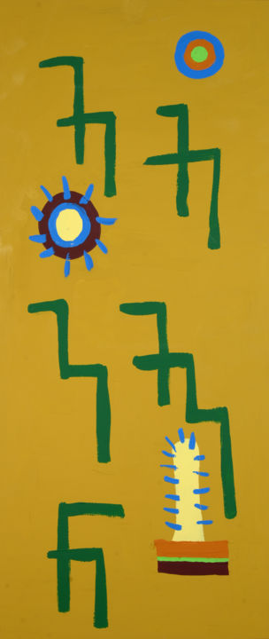 Pittura intitolato "cactus" da Roberto Aere, Opera d'arte originale