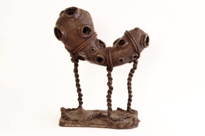 Sculpture titled ""Anchorless"" by Roberto Marchiori, Original Artwork, Metals
