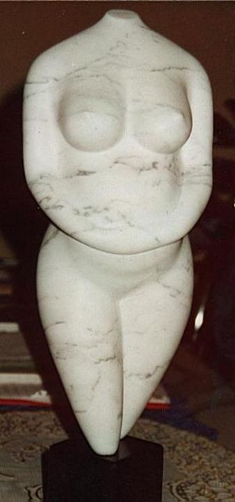 Sculptuur getiteld "Maternité" door Robert Rachel, Origineel Kunstwerk, Steen