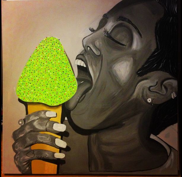 Peinture intitulée "Suck my ice and lic…" par Robz, Œuvre d'art originale,