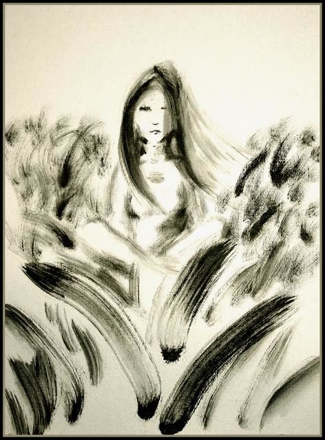 Painting titled "Pocha" by Robin Yukiko, Original Art, Oil