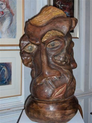 Sculpture titled "Face ou Profil ?" by Jean-François Robiquet, Original Artwork