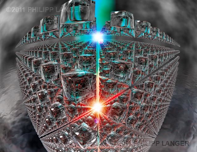 Digitale Künste mit dem Titel "Illuminierte Raumwü…" von Philipp Langer, Original-Kunstwerk,