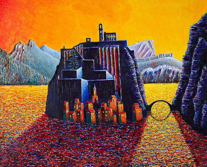 Peinture intitulée "Citadelle de Sister…" par Robert Wundele, Œuvre d'art originale, Acrylique Monté sur Châssis