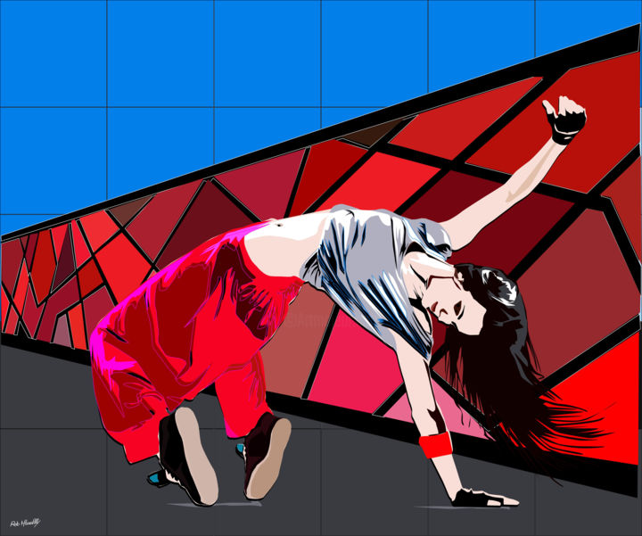 绘画 标题为“dance-in-metro.jpg” 由Roby Marelly, 原创艺术品, 油