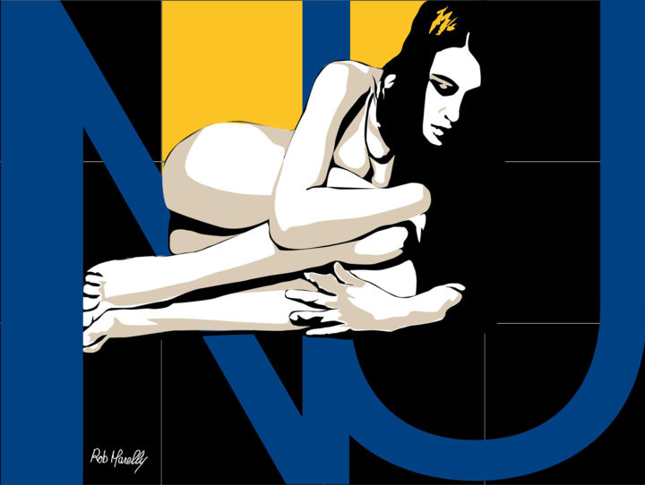 Peinture intitulée "femme nu" par Roby Marelly, Œuvre d'art originale, Huile