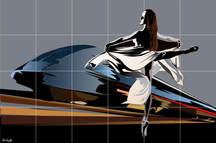 "silhouette danse tr…" başlıklı Tablo Roby Marelly tarafından, Orijinal sanat