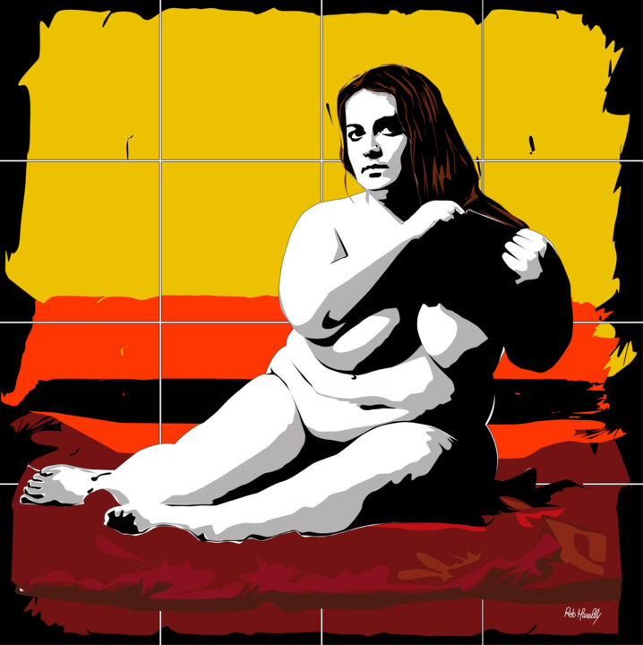 Pintura titulada "prety fat women" por Roby Marelly, Obra de arte original