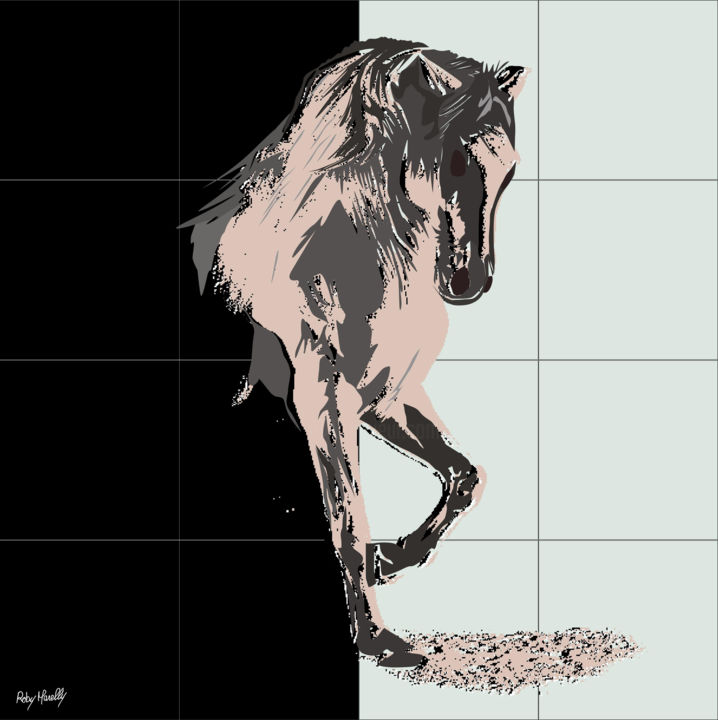 「stud horse」というタイトルの絵画 Roby Marellyによって, オリジナルのアートワーク