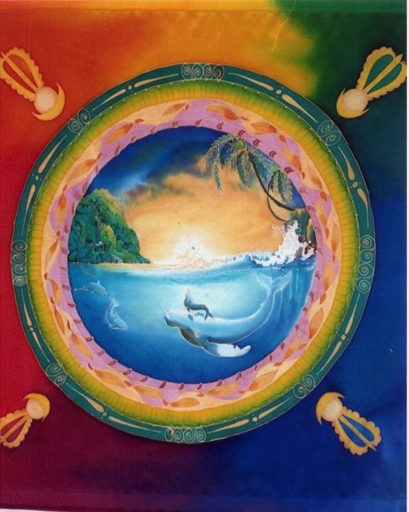 Artcraft titled "Seascape Mandala" by Robyn M. Hooper, Original Artwork