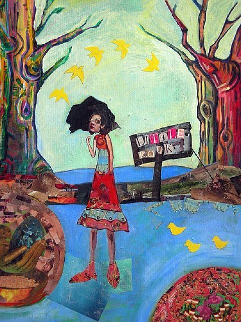 Pintura intitulada "Dreamscape 4 (I ran…" por Rochele Royster, Obras de arte originais