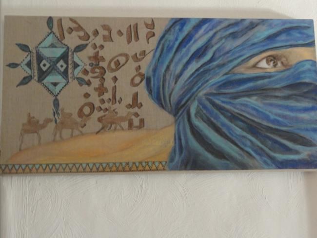 Drawing titled "le touareg" by Véronique Roche, Original Artwork