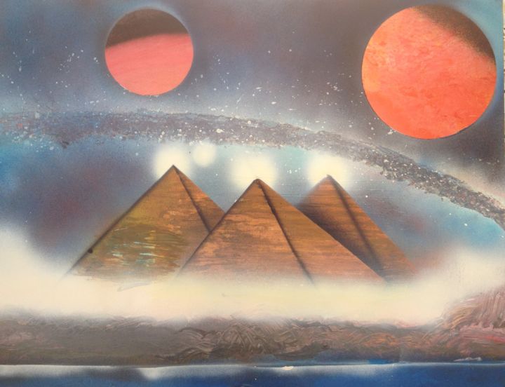 Painting titled "06-piramides.jpg" by Rocío Roci, Original Artwork