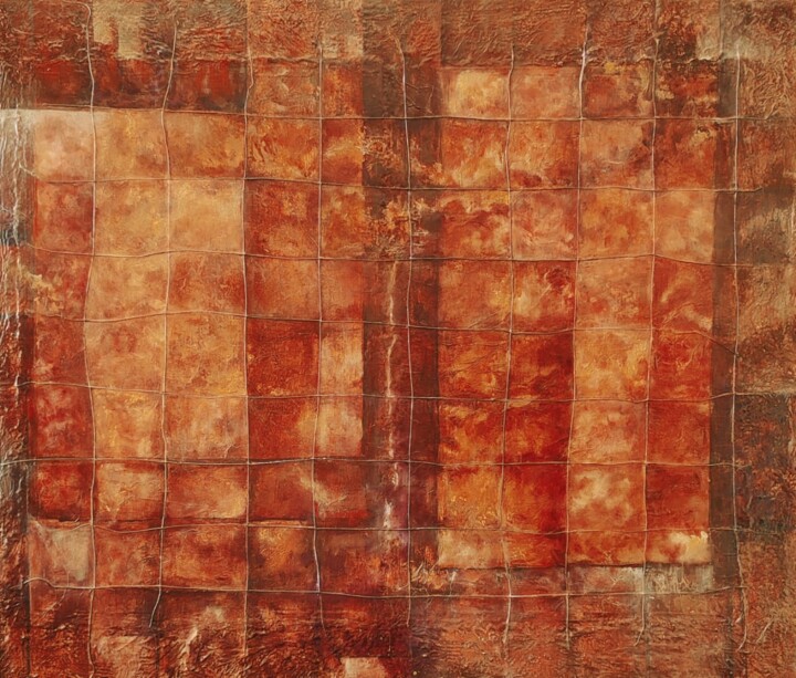 Pintura titulada "DES-CUADRADOS" por María Del Rocio Rodríguez Granada Cervantes (ROCIO ROGRAN), Obra de arte original, Acrí…