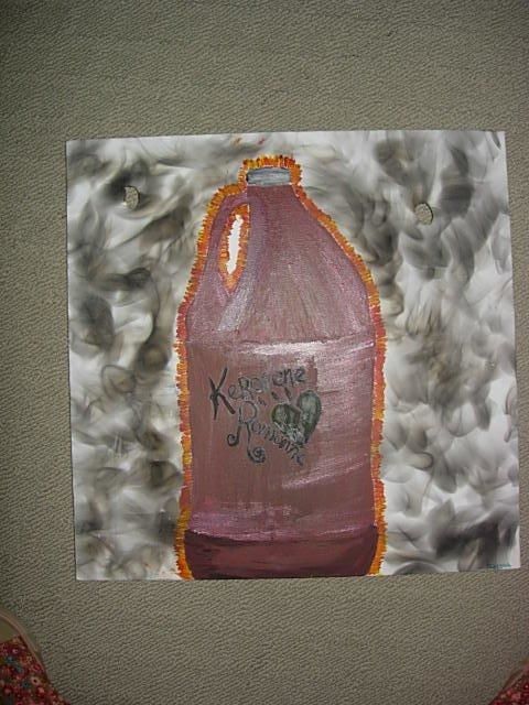 Painting titled "Kerosene" by Ilyssa Cohen, Original Artwork