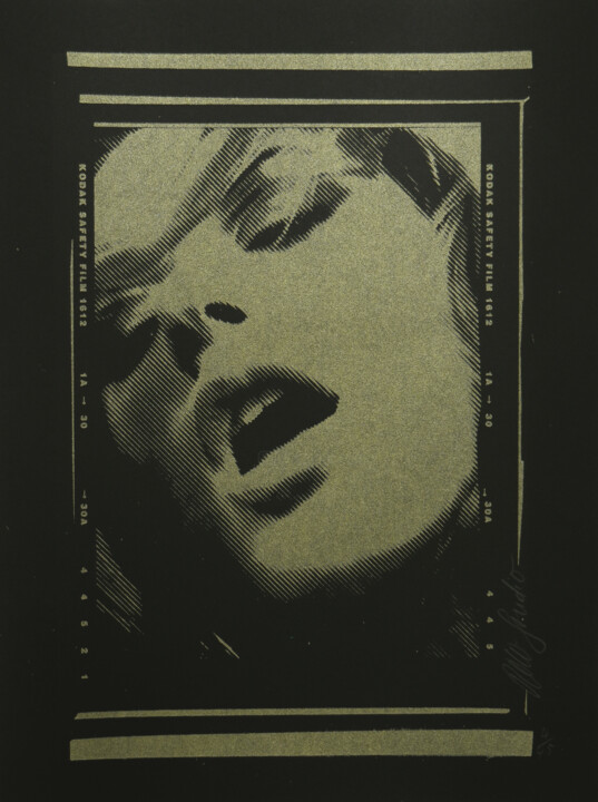 Druckgrafik mit dem Titel "Black" von Roco.Studio, Original-Kunstwerk, Acryl