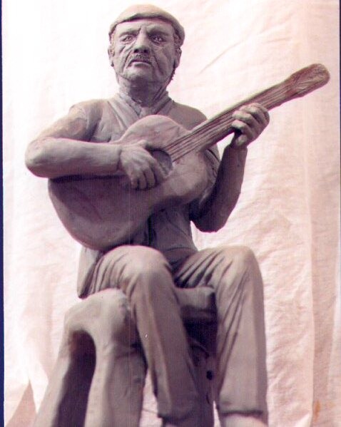 Sculpture titled "Guitarman" by Rod Patterson, Original Artwork