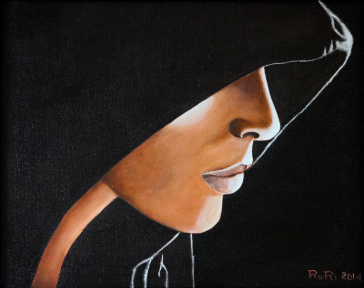 Painting titled "MISTERIO" by Rodolfo Rivera, Original Artwork, Oil