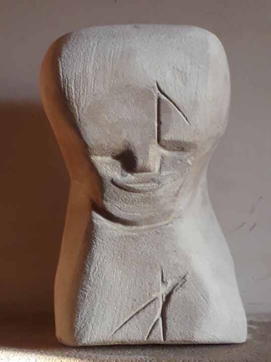 Скульптура под названием "le messager du temps" - Rodolphe Quinet, Подлинное произведение искусства, Камень