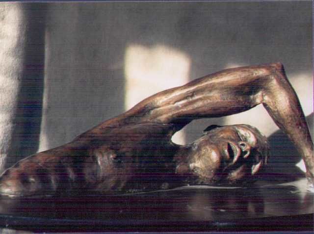 Sculpture titled "Swimmer" by Rod Patterson, Original Art,