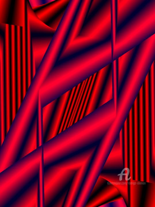 Digital Arts titled "Organ Pipes" by Rüdiger Lehmann, Original Artwork, Digital Painting