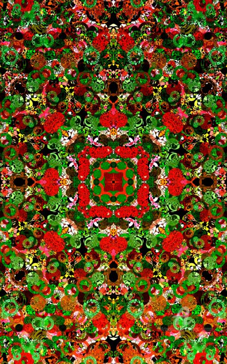 Digitale Kunst mit dem Titel "Kaleidoscope" von Rüdiger Lehmann, Original-Kunstwerk, Digitale Malerei