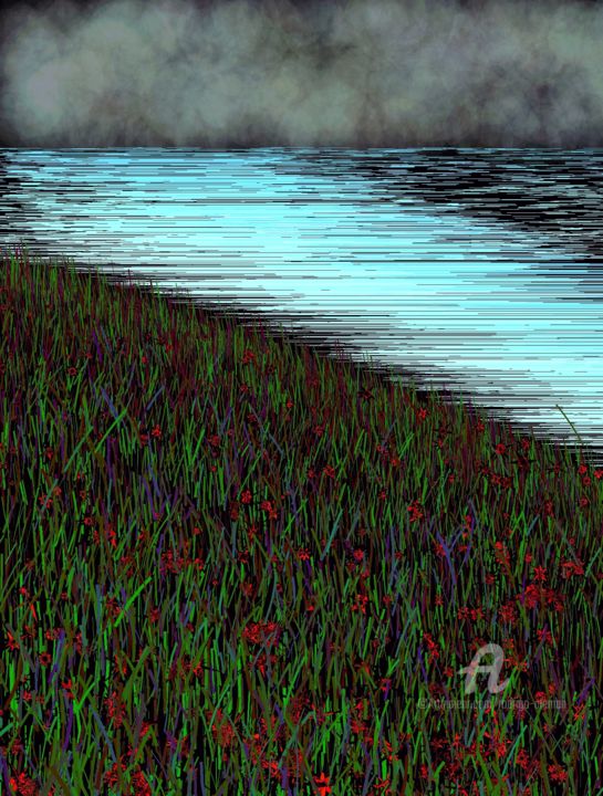 Digital Arts titled "Fog" by Rüdiger Lehmann, Original Artwork, Digital Painting