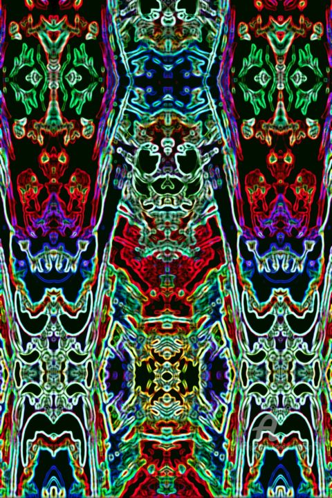 Digital Arts titled "Stained Glass" by Rüdiger Lehmann, Original Artwork, Digital Painting